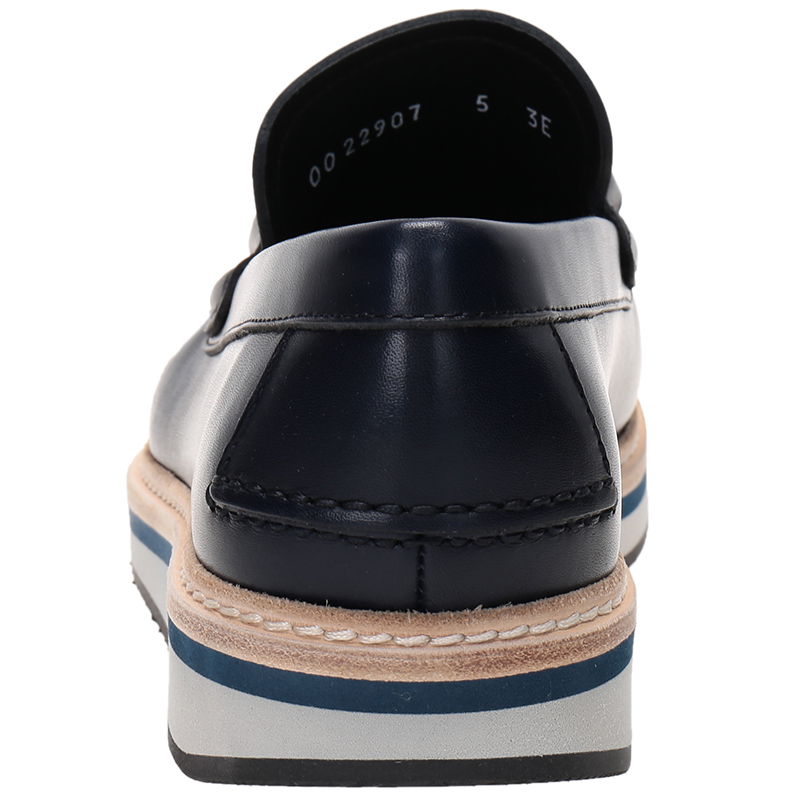 ferragamo 菲拉格慕 男士folk系列深蓝色牛皮休闲皮鞋 0660307 7/41码