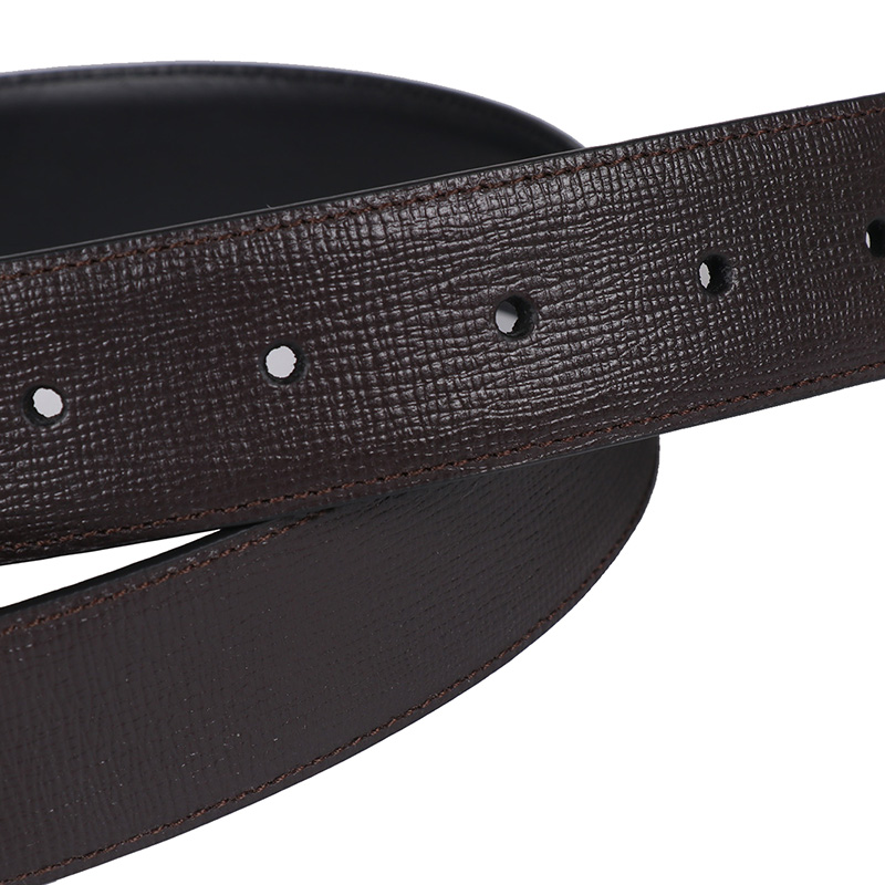 zegna 杰尼亚 男士棕色黑色牛皮针扣双面皮带腰带 bfrnm2 903a tdn