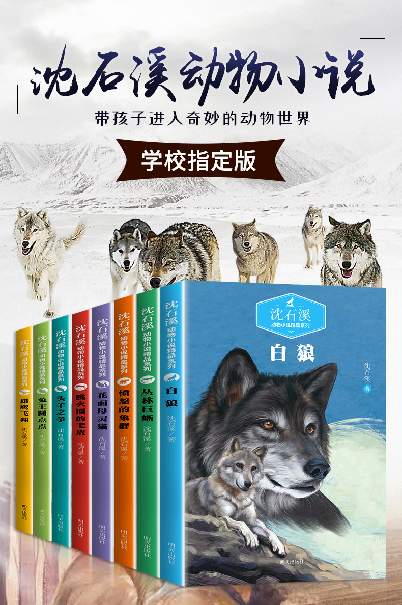 沈石溪动物小说全集系列全套8册初中三四五六年级小学生课外必读书籍