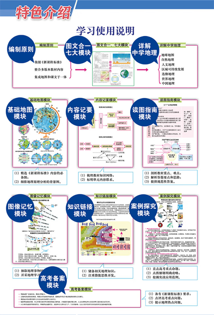 北斗地图最新版中学地理图文详解指导地图册增强版高中通用 摘要书评试读 京东图书