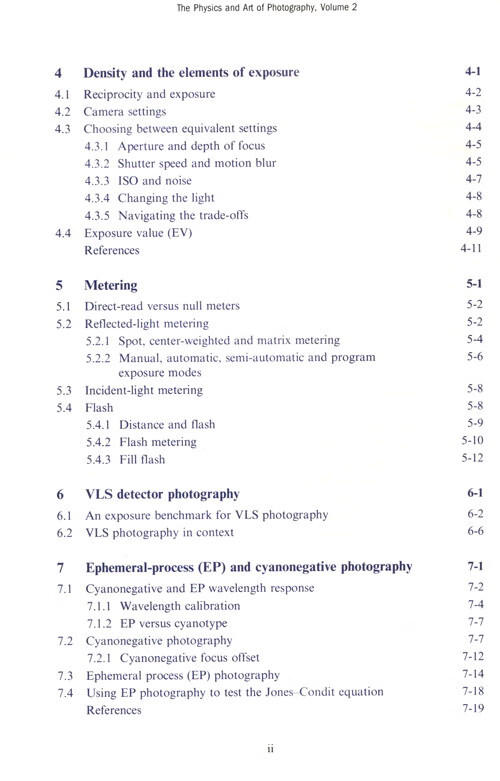 Table of contents: The Physics and Art of Photography - Volume 2 Energy and Color (ISBN:9787576708431)