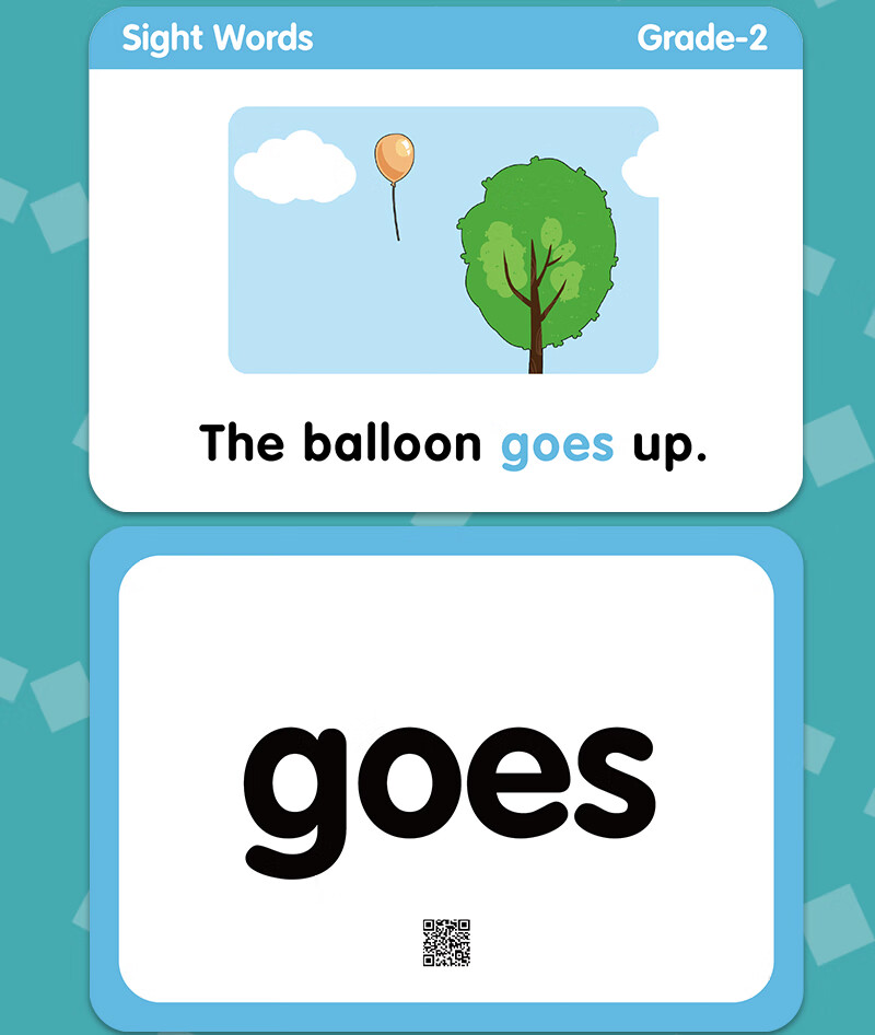 sightwords高频词220个闪卡卡片flashcards赠送在线课程进口原版