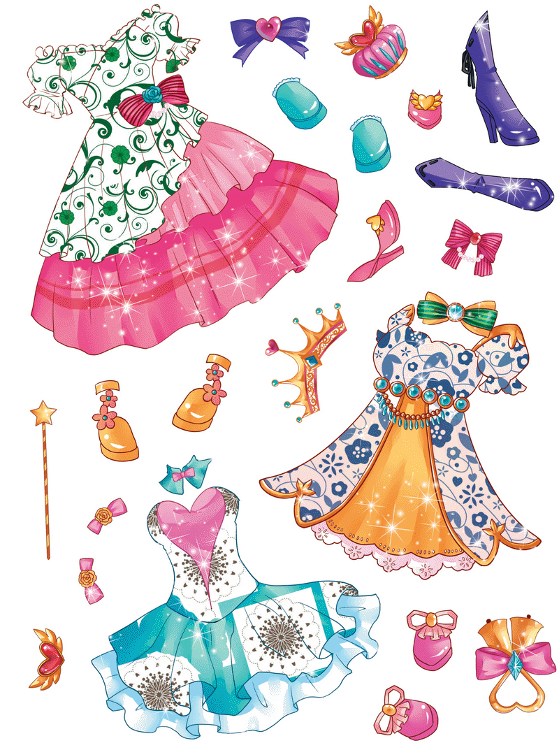 叶罗丽精灵梦 公主换装贴纸:钻石魔法公主