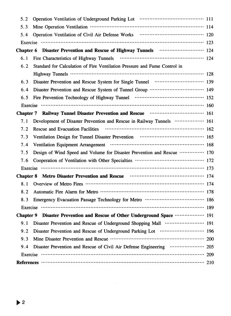 Table of contents: Underground Engineering Ventilation Disaster Prevention & Enviornmental Control (ISBN:9787114158193)