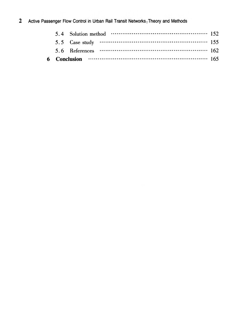 Table of contents: Active Passenger Flow Control in Urban Rail Transit Networks: Theory and Methods (ISBN:9787114157158)