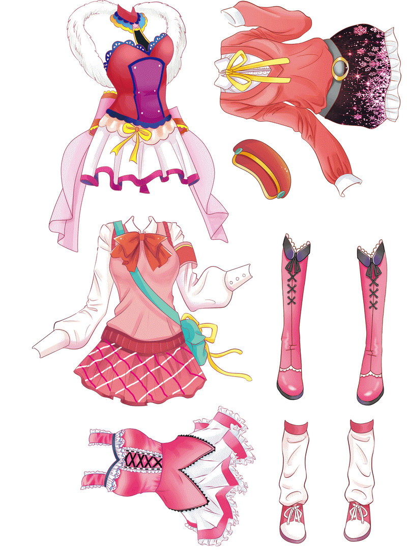 叶罗丽精灵梦公主换装贴纸可爱长发公主