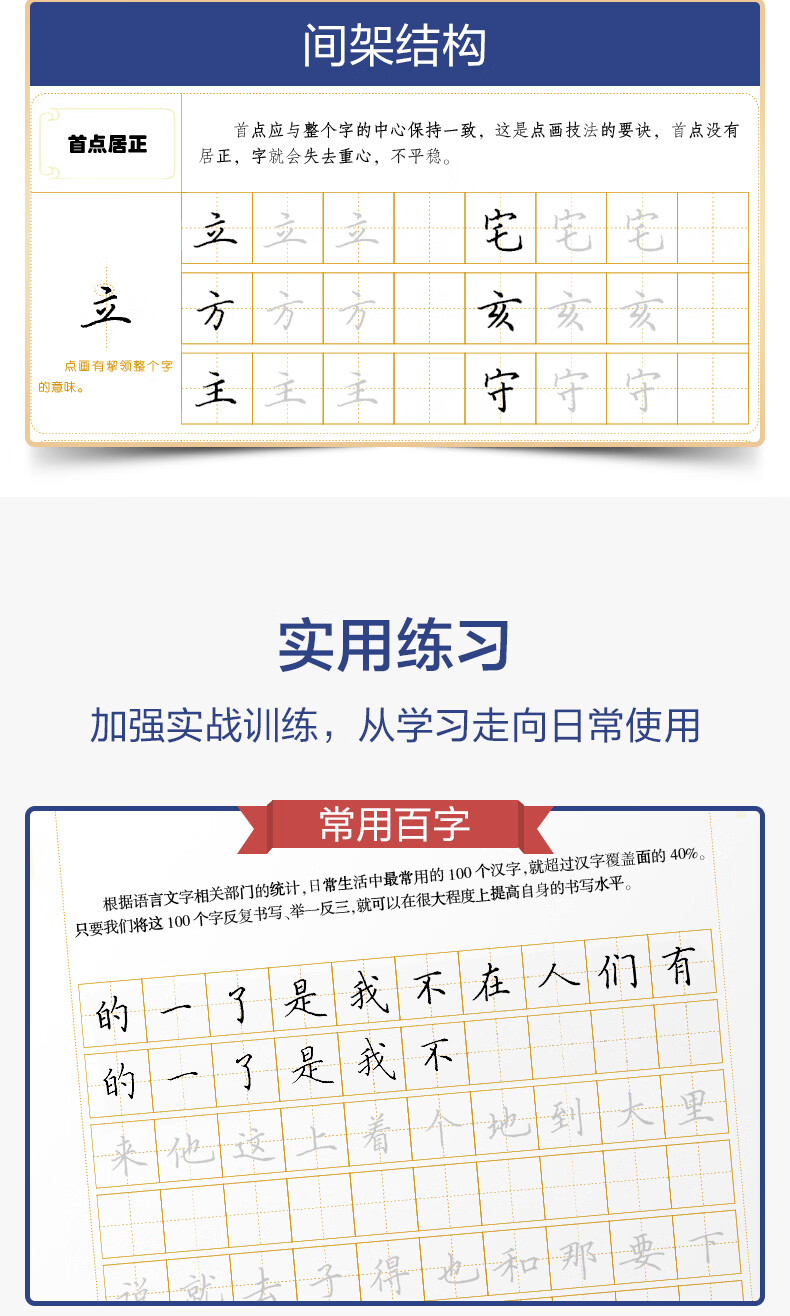 华夏万卷田英章硬笔楷书技法学生硬笔书法练习字帖成人正楷钢笔练字帖初学者临摹描红书法手写体字帖 田英章 摘要书评试读 京东图书