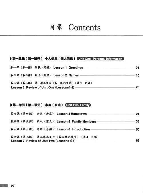 Table of contents: Feiyue Chinese: Exercise Book 01 (ISBN:9787513822183)