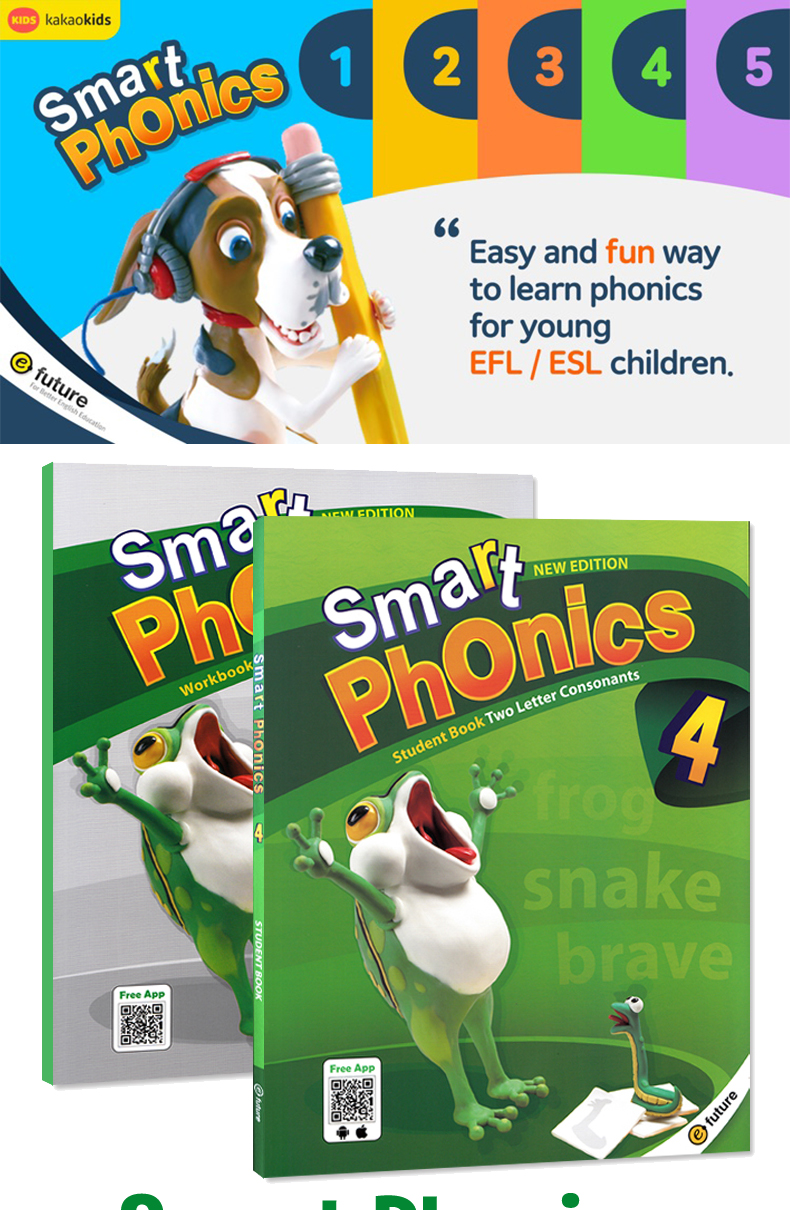smart phonics4级别2册套装主课本 练习册 短期零基础儿童入门自然