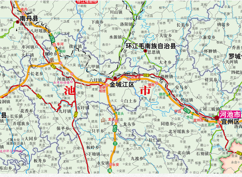 广西壮族自治区地图挂图15米11米无拼缝专业挂图