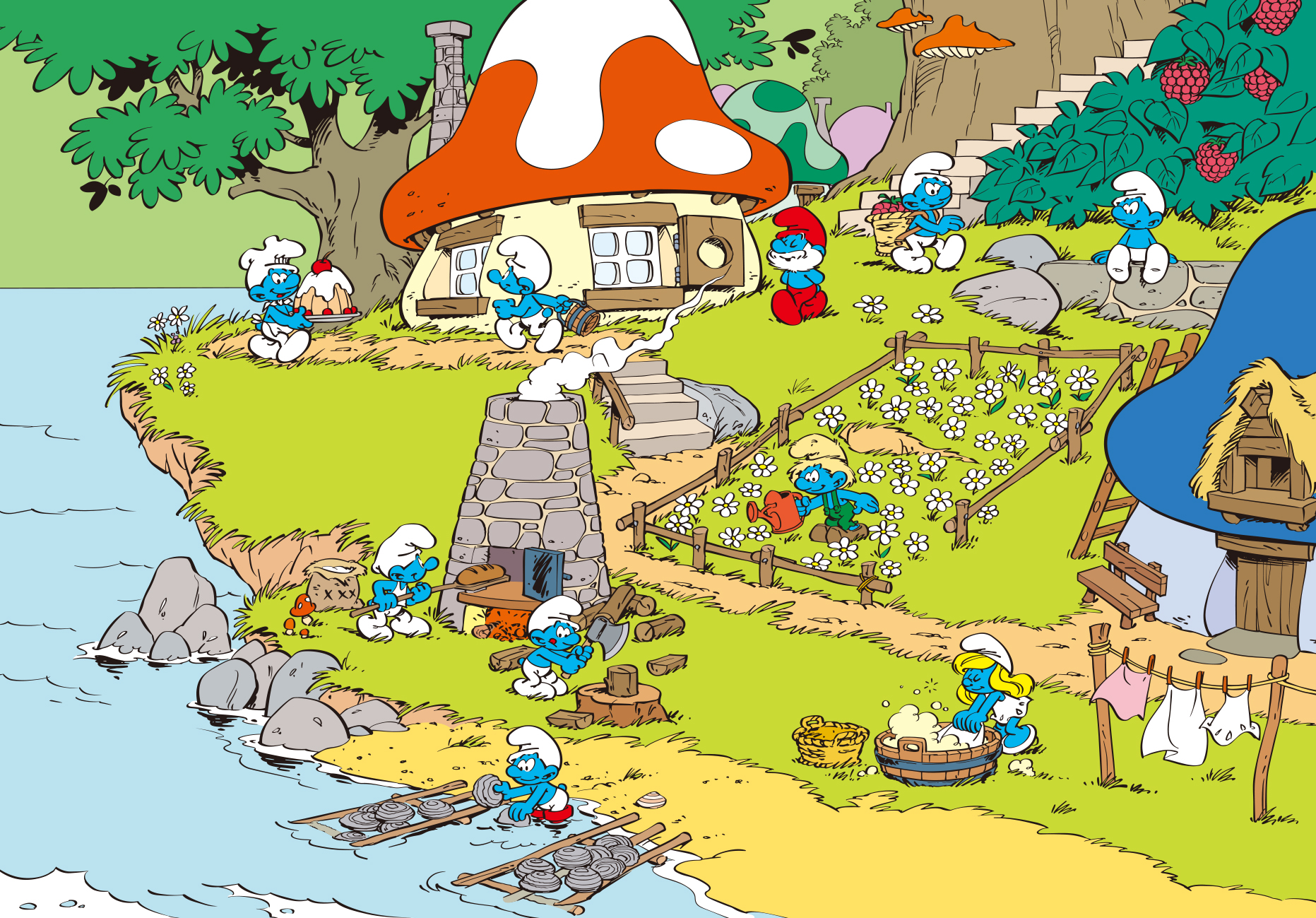 《蓝精灵漫画经典珍藏版大礼盒(套装共18册) 解决问题有"顺序"》