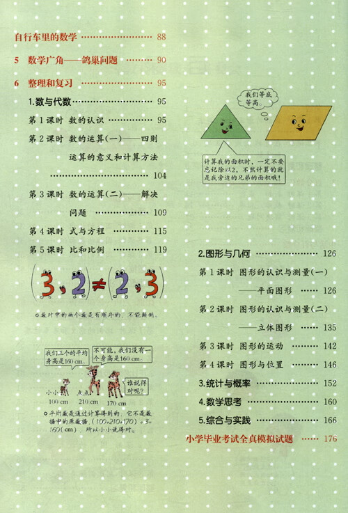 教材解读小学数学六年级下册 人教 课本教材同步讲解全解辅导21春 摘要书评试读 京东图书