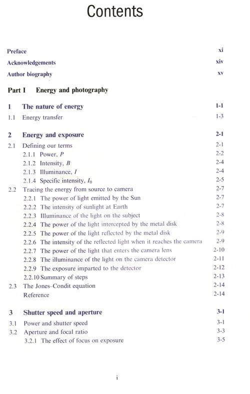 Table of contents: The Physics and Art of Photography - Volume 2 Energy and Color (ISBN:9787576708431)