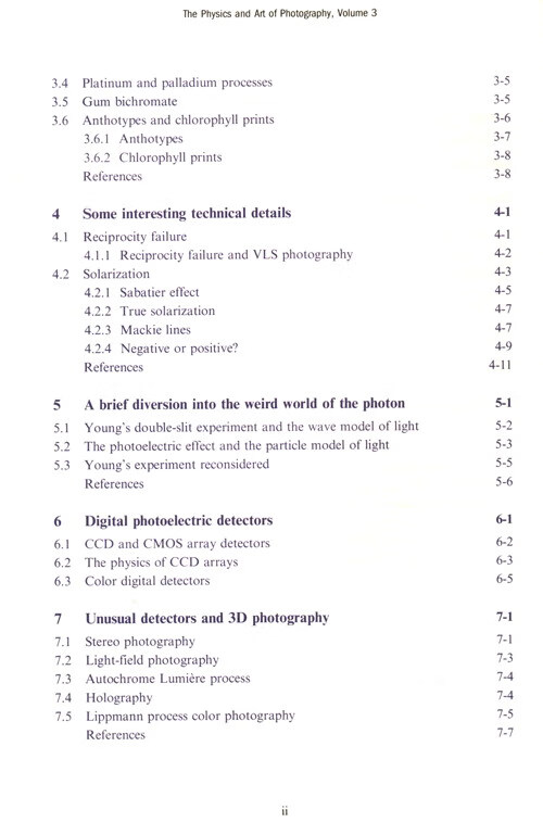 Table of contents: The Physics and Art of Photography - Volume 3 Detectors and the Meaning of Digital (ISBN:9787576707724)