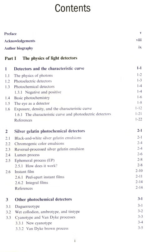 Table of contents: The Physics and Art of Photography - Volume 3 Detectors and the Meaning of Digital (ISBN:9787576707724)