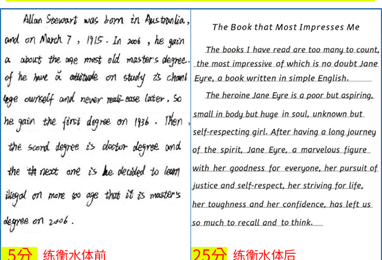司马彦字帖手写衡水体高考英语满分作文字帖高中生