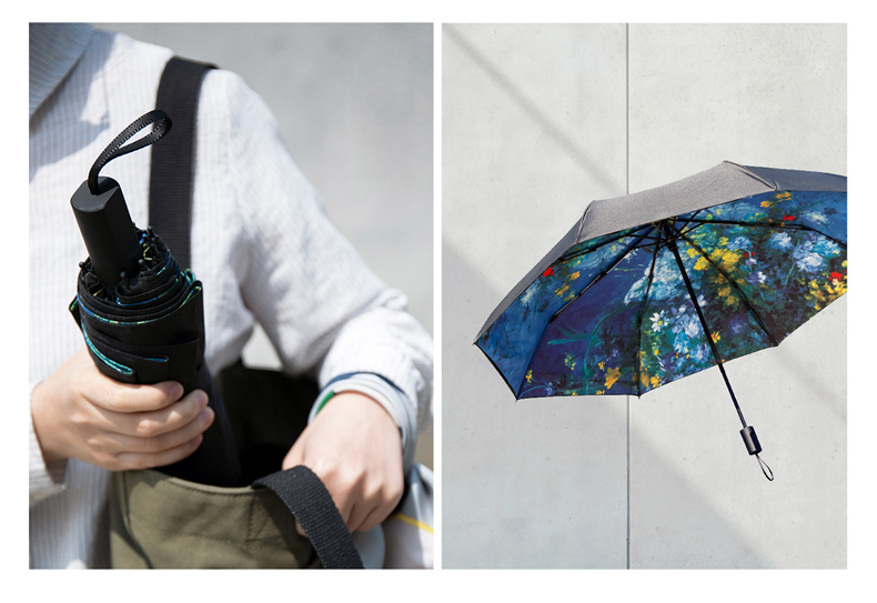 豆瓣晴雨伞梵高款 双层防晒小黑伞防紫外线遮阳伞黑胶晴雨两用