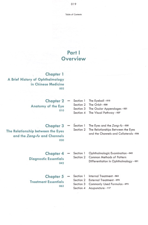 Table of contents: International Standard Library of Chinese Medicine (2 Edition): Ophthalmology in Chinese Medicine (ISBN:9787117277372)