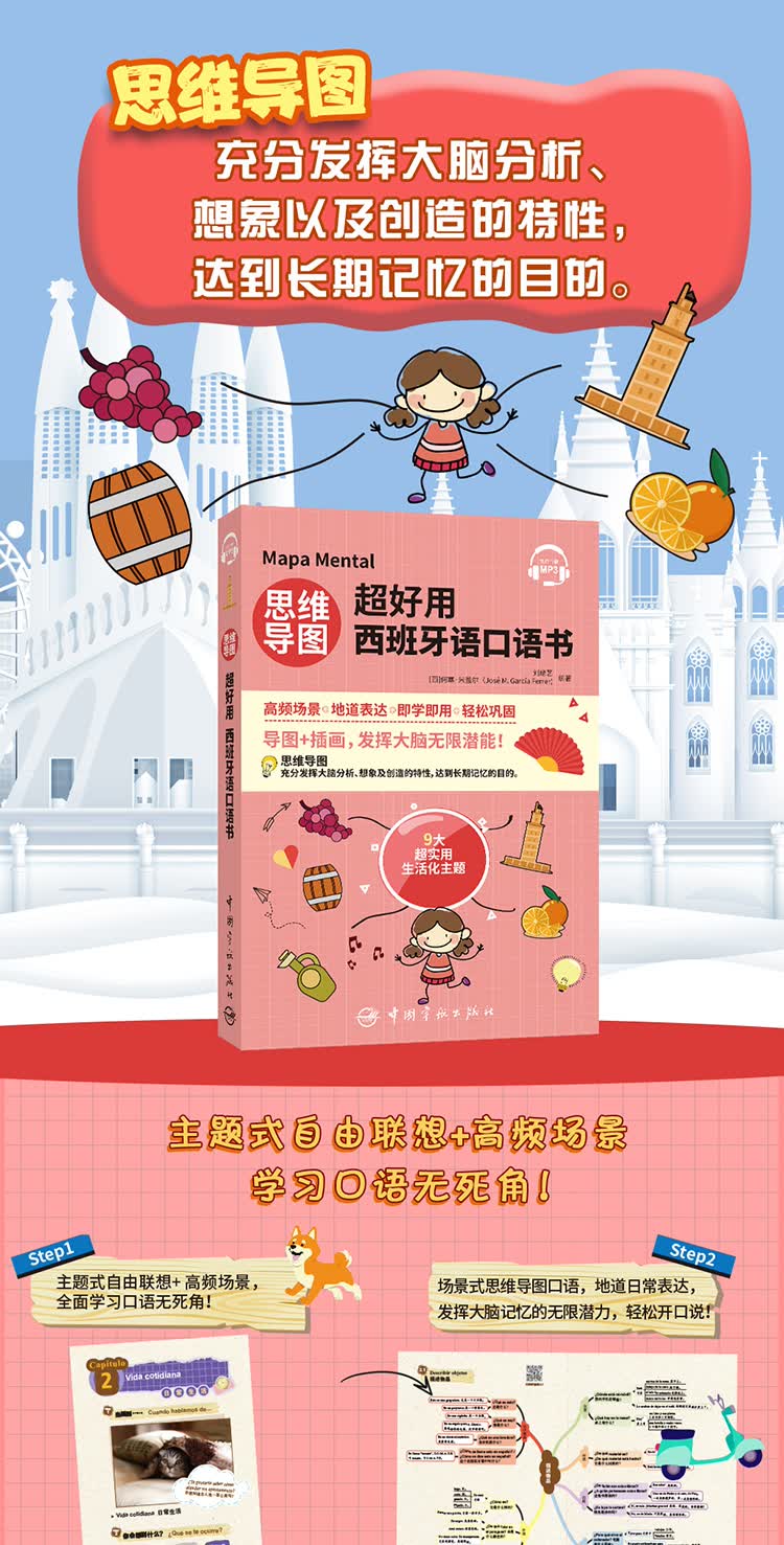 思维导图超好用西班牙语口语书 刘缘艺 西 何塞 米盖尔 Jose M Garc 摘要书评试读 京东图书
