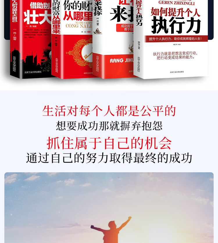 成功学 全4册 借助别人的力量壮大自己 你的财富从哪里来 让机会来找你 如何提升个人执行力 一茜 亦红 阿英 杨红书 摘要书评试读 京东图书