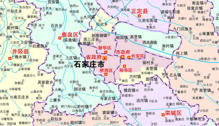 石家庄市内交通地图图片