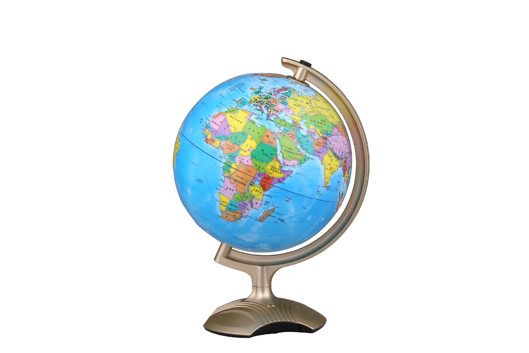 博目地球仪23cm学生地理学习led灯光地球仪教材同步中文政区地形办公